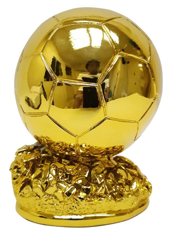 كأس كرة القدم كأس بطل أفضل لاعب كرة ذهبية مادة الراتنج طلاء الذهب لون كرة القدم كأس تذكارية مجموعة كرة القدم مروحة هدية - Image 1